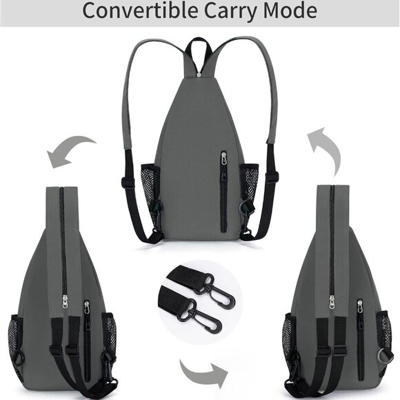 Versatile Sling Bag with Reflective Safety Strips - Perfect for Travel & Hiking - Picture 7 of 7